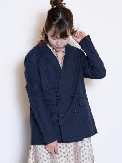 リネンミックスＷブレストジャケット