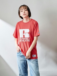 【web限定販売】ラッセルロゴショートスリーブTシャツ | レッド