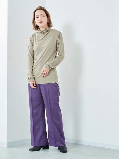 【WEB限定】シアーハイネックインナー