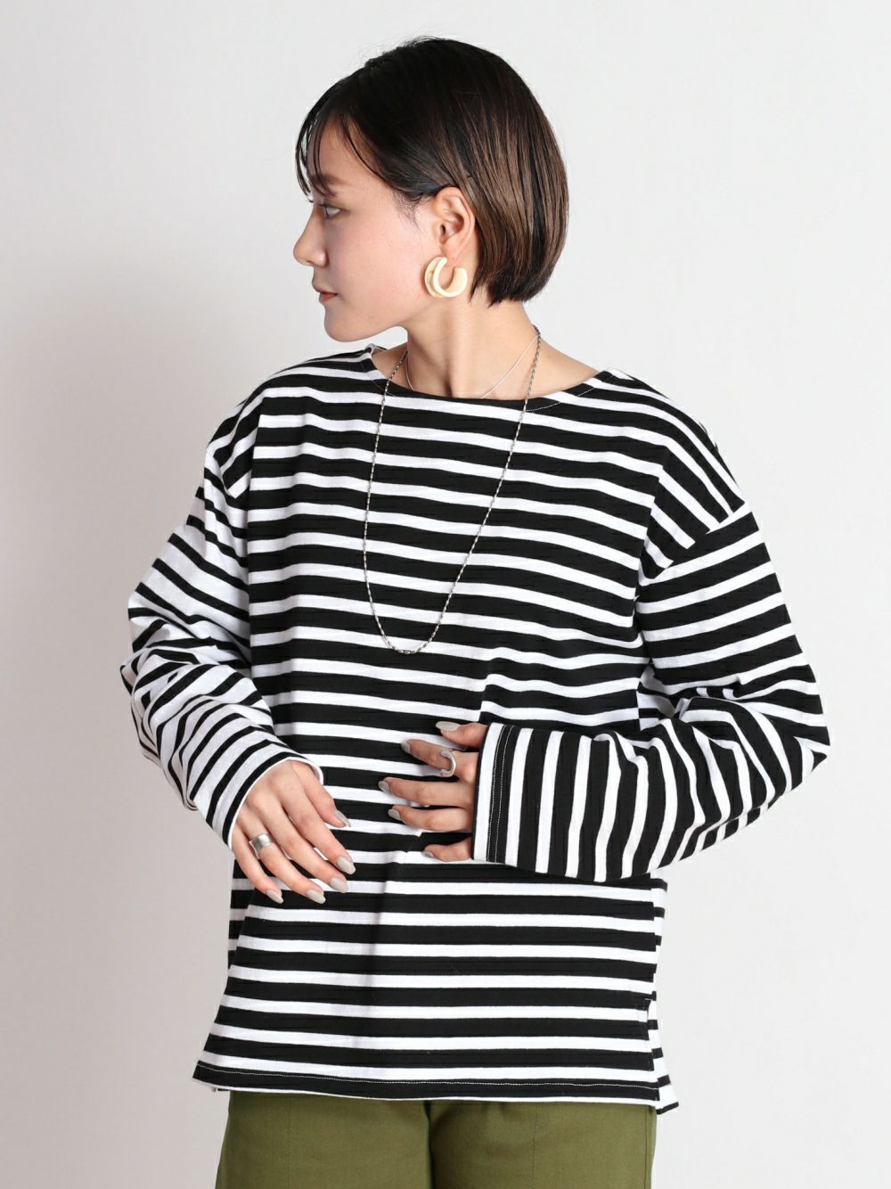 キリカエボーダーロングスリーブTシャツ(CCN-0676) | cepoオンライン