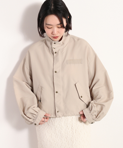 【まとめ割対象】ワッシャーショートジャケット　《撥水加工》
