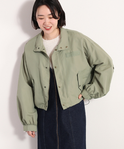 【まとめ割対象】ワッシャーショートジャケット　《撥水加工》