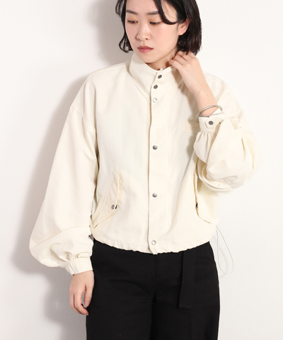 【まとめ割対象】ワッシャーショートジャケット　《撥水加工》