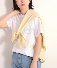 ハッポウロゴグラフィックTシャツ WEB先行販売 | ホワイト(ロゴグリーン)