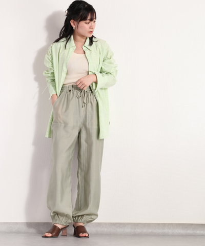 スリーブギャザーオーバーシャツ　※WEB限定色あり