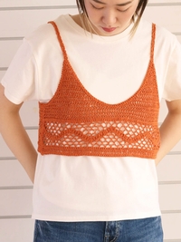 ニットビスチェ＋Tシャツ | オレンジ