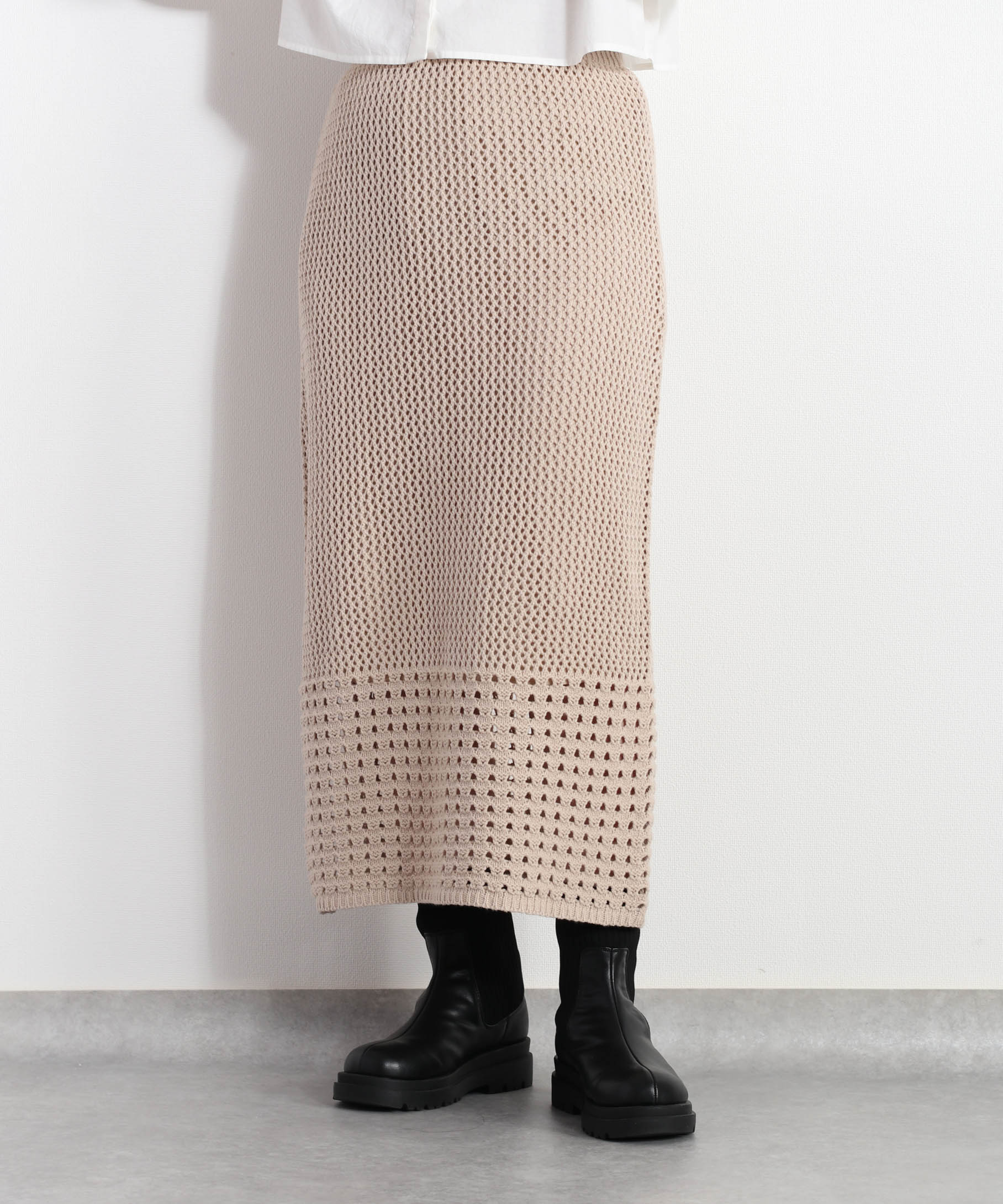 スカシアミタイトニットスカート 《セットアップ可能》(CAS-0089 