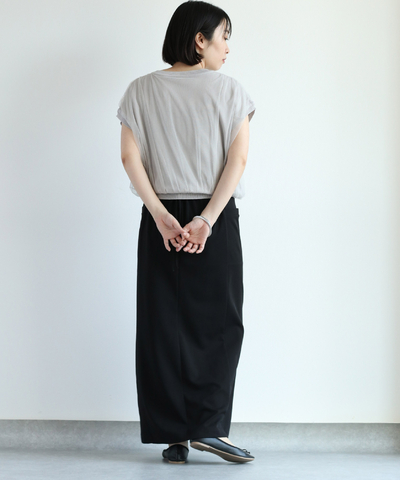 チュールレイヤードサマーニット