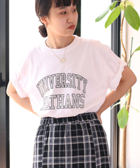 【まとめ割対象】ロゴBIGTシャツ | ホワイト(ロゴ:グレー)