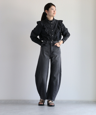 デニムカーブパンツ《セットアップ可能》