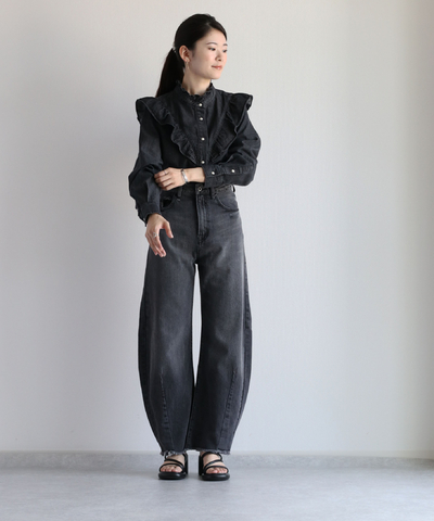 デニムカーブパンツ《セットアップ可能》