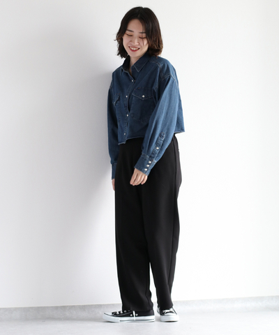 ショートデニムシャツ