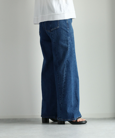 デニムワイドパンツ≪立体裁断≫