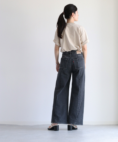 デニムワイドパンツ≪立体裁断≫