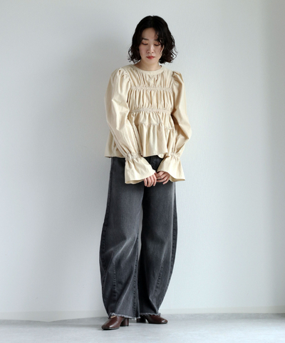デニムカーブパンツ《セットアップ可能》
