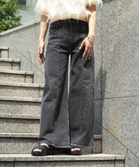 デニムワイドパンツ≪立体裁断≫ | 詳細画像