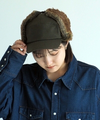 【再入荷決定!!】ファーフライトキャップ | オリーブ