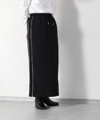 ジョーゼットラインスカート | ブラック