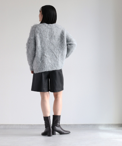 リングシャギークルーネックプルオーバー