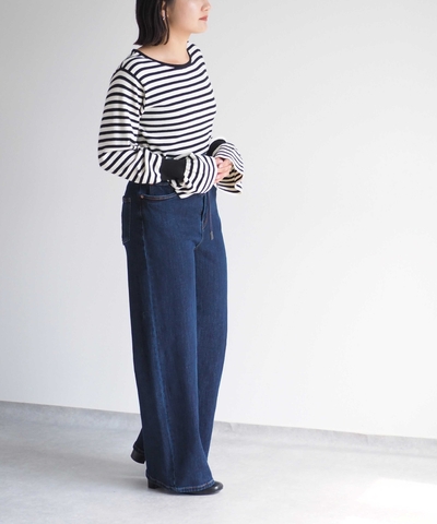 スフレデニムイージーワイドパンツ　※WEB先行販売