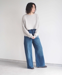スフレデニムイージーワイドパンツ　※WEB先行販売 | 詳細画像