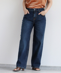 デニムローライズストレートパンツ