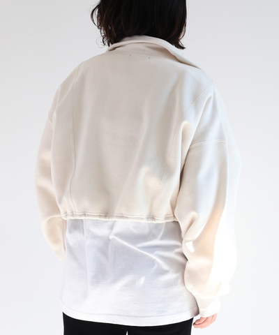 裏起毛ハーフＺＩＰショートプルオーバー