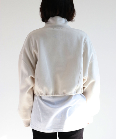 裏起毛ハーフＺＩＰショートプルオーバー