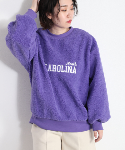 ロゴシシュウカラーボアプルオーバー