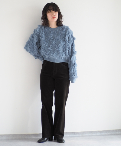 ハイウエストコーデュロイストレート